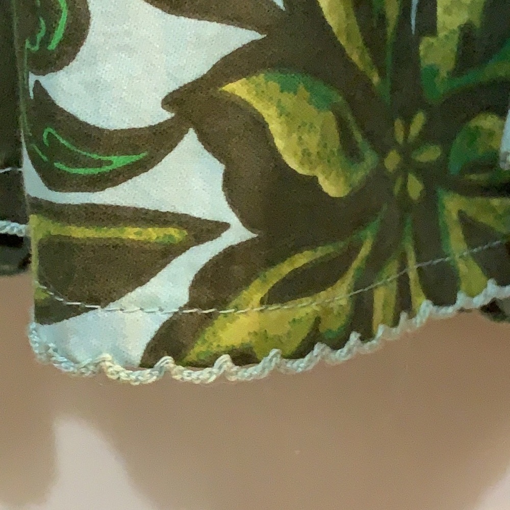 Merona Blue & Green Floral print cotton skirt - Picture 4 of 8